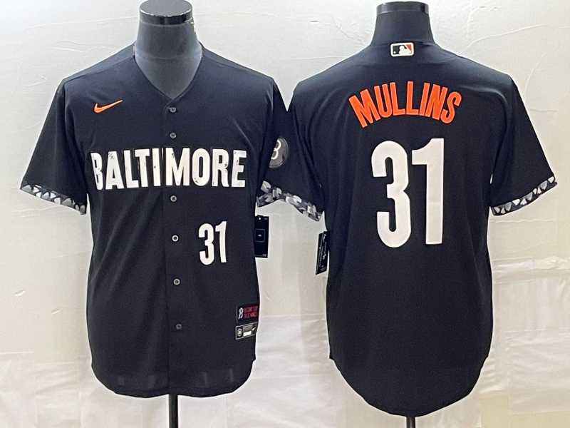 Men's Baltimore Orioles #31 Cedric Mullins Number Black 2023 City Connect Cool Base Stitched MLB Jerseys